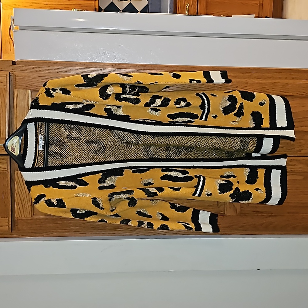 ADORE large leopard print cardigan